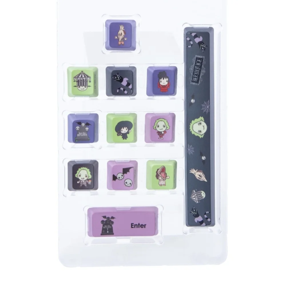 BEETLEJUICE Key Caps Set - Green and Black